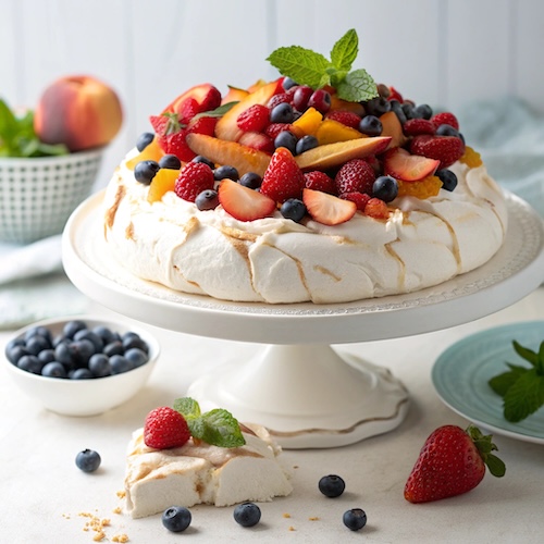 Jane Beedle’s Red-white-blue meringue crown, Signature