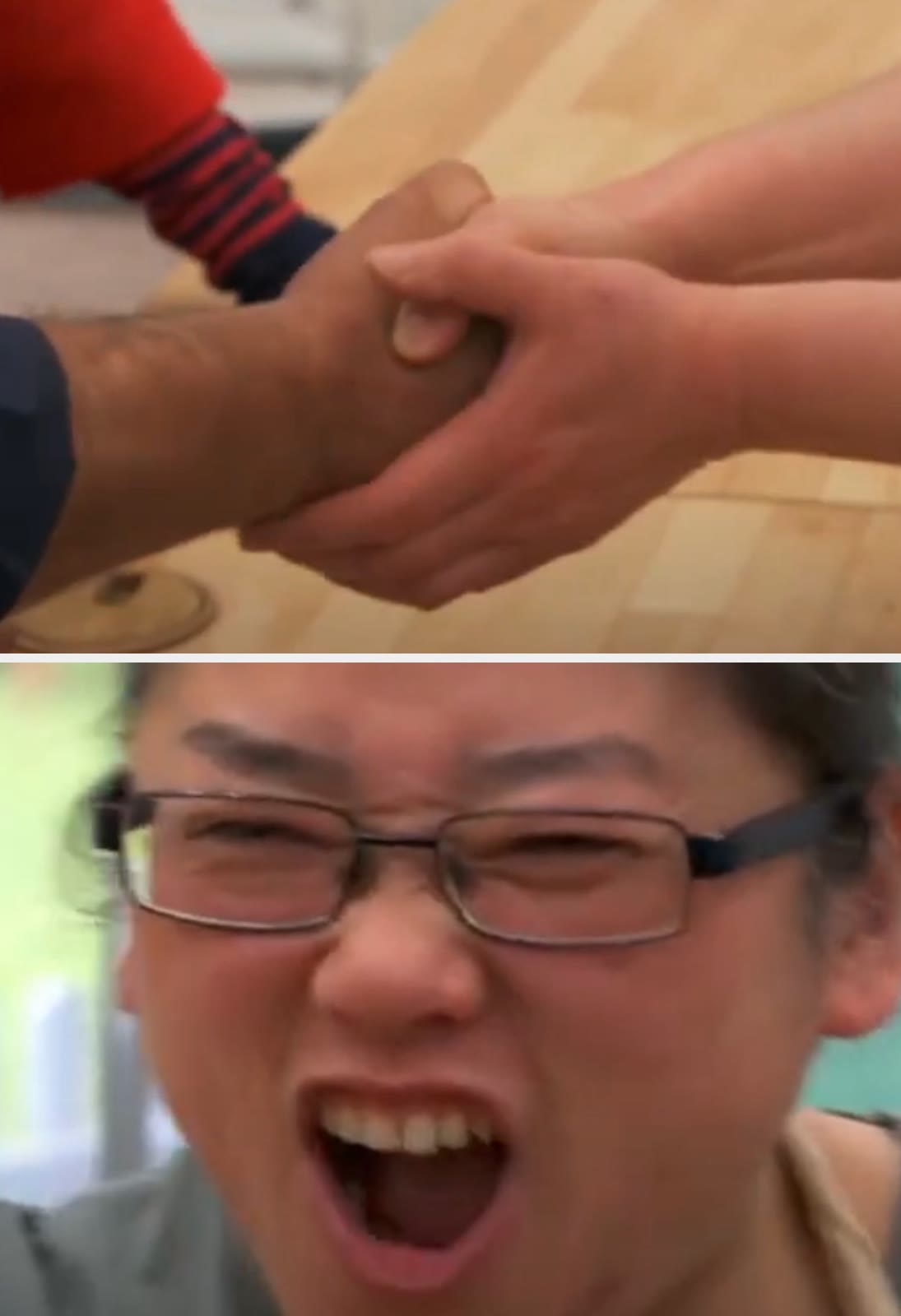 Handshake moment with Yan Tsou