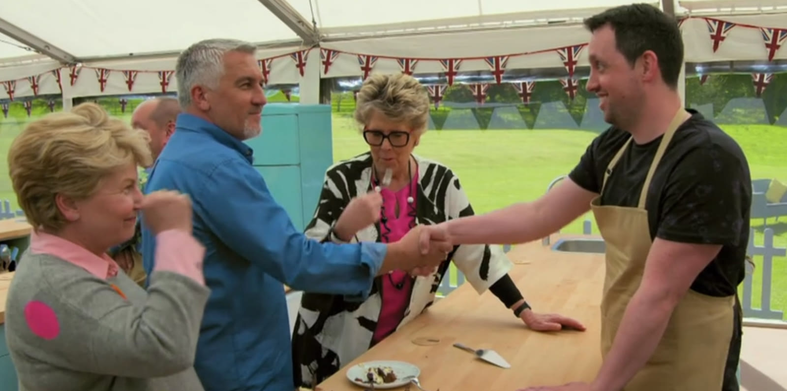 Handshake moment with Dan Beasley-Harling