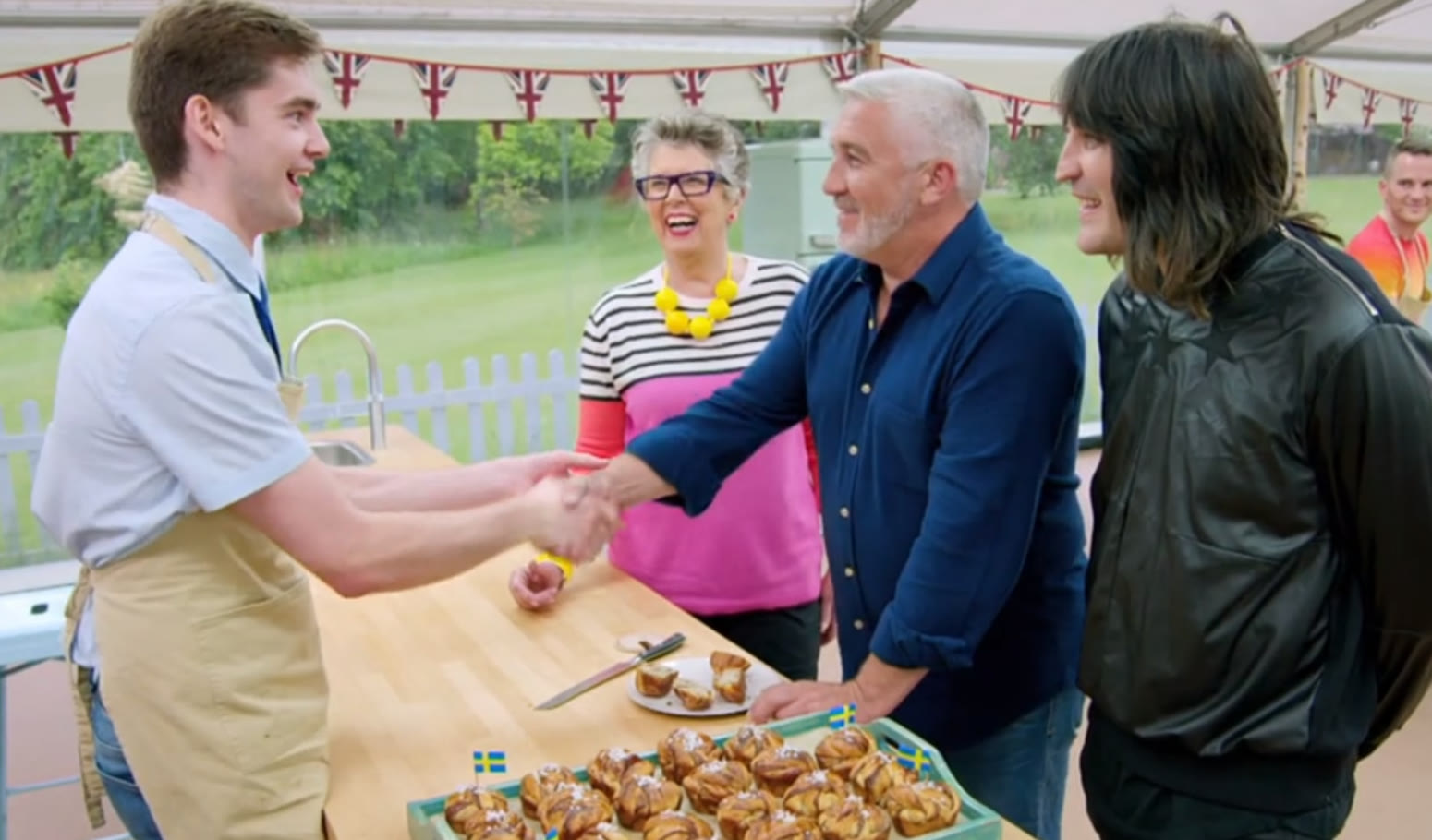 Handshake moment with Henry Bird