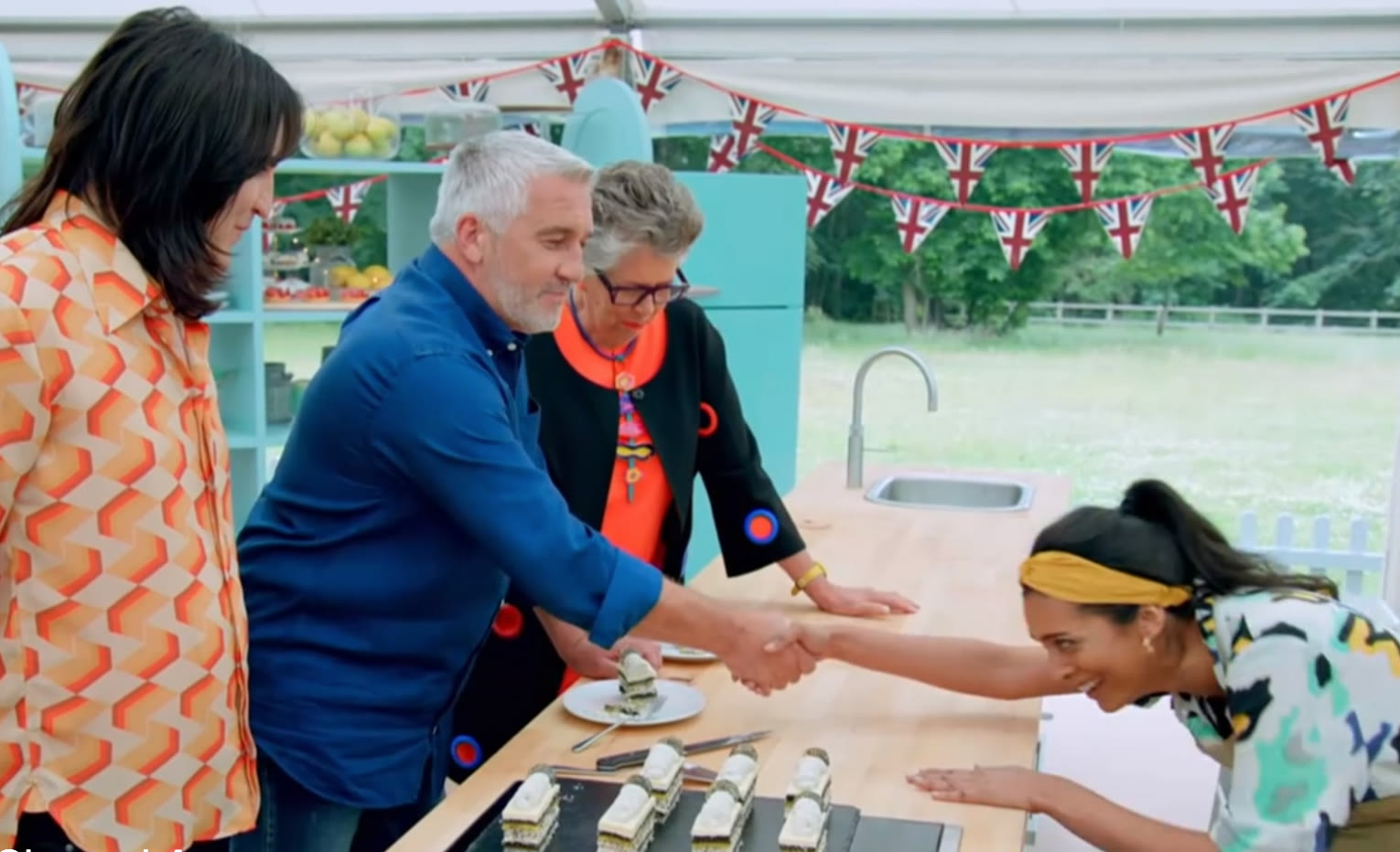 Handshake moment with Crystelle Pereira