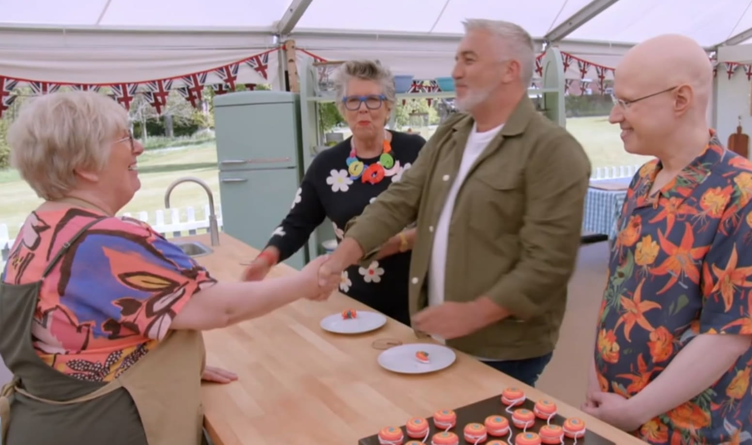Handshake moment with Dawn Hollyoak